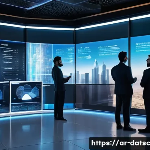 Home 32 최신 인공지능 기술을 활용한 데이터베이스 최적화 - A futuristic data center in a Middle Eastern corporate office, showcasing AI-powered database manage...