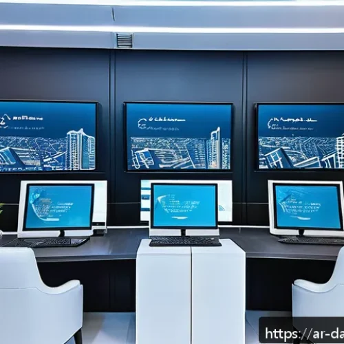 Home 30 효율적인 데이터베이스 연결 관리 방법 - A modern office environment in a Middle Eastern tech company, featuring diverse Arabic professionals...